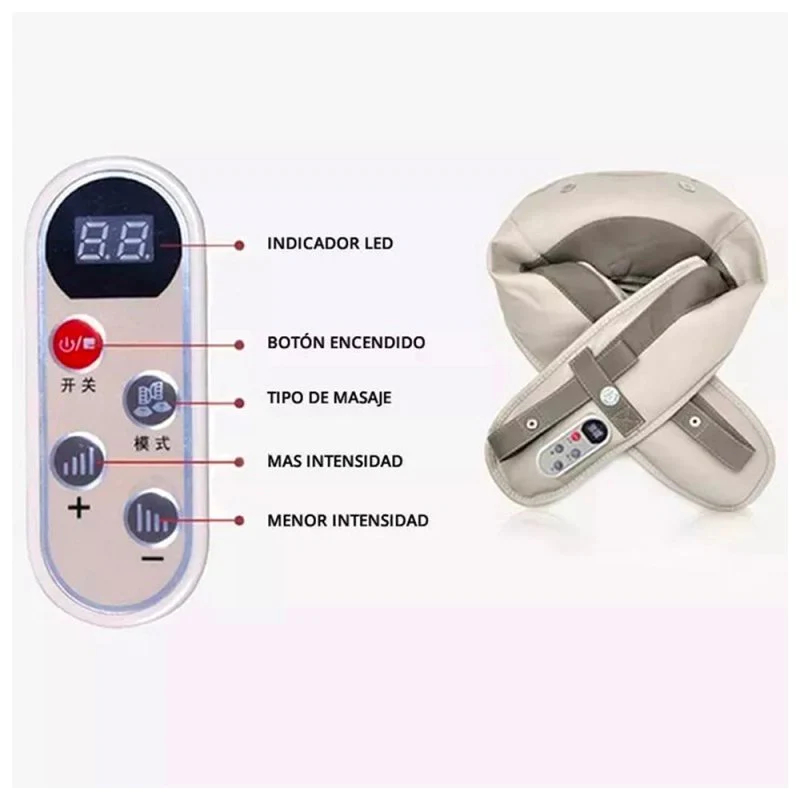 MASAJEADOR ESPALDA HOMBROS RELJACION SPA (13503-CH)(13 31) 5